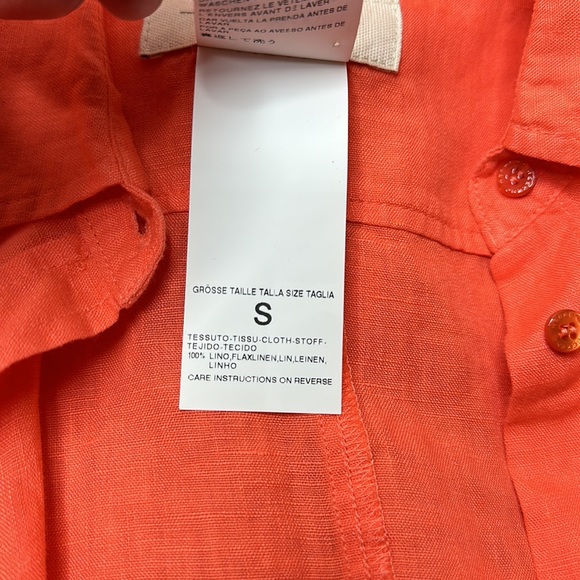 Weekend Max Mara Linen Button Down Top Size Small - Picture 3 of 5